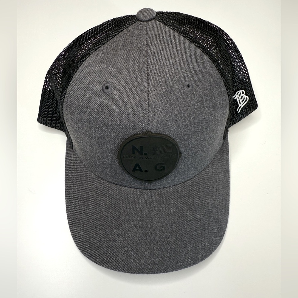 N. A. G Gray and Black Mesh SnapBack Baseball Cap OSFM Streetwear Casual